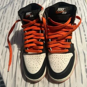 Jordan Kids Sneakers Black White Orange